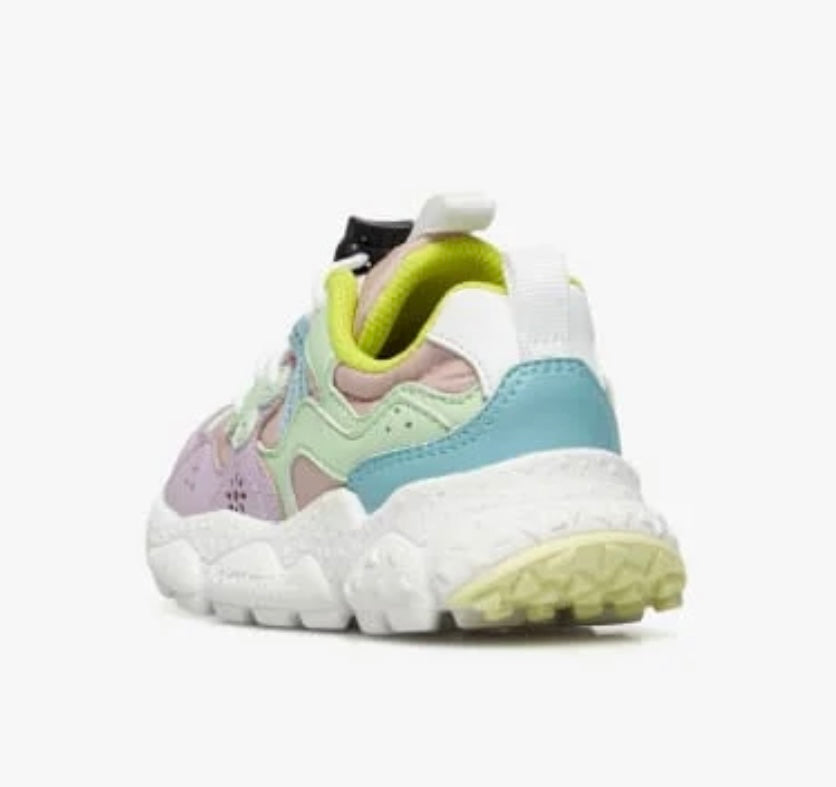 sneakers eco pelle lilla verde