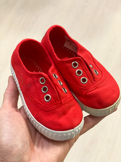 Chipie scarpe in tela con punta in gomma rosso