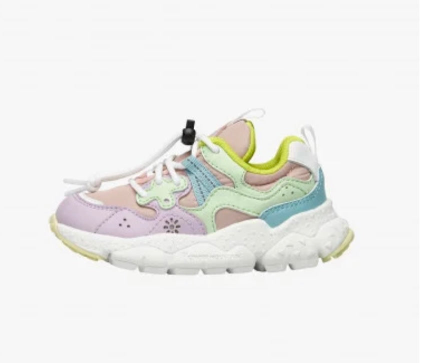 sneakers eco pelle lilla verde