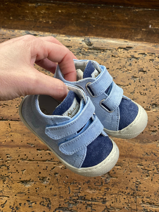 NATURINO Cocoon scarpine in tela bicolore jeans