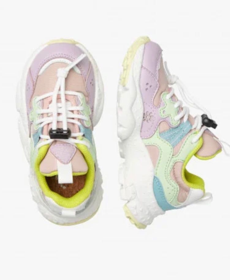 sneakers eco pelle lilla verde