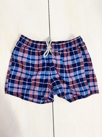 Wikini costume boxer bambino quadretto blu/rosso/azzurro