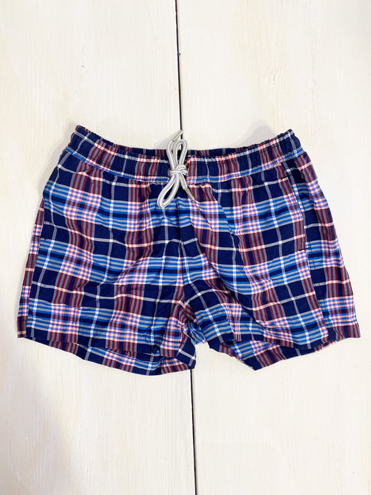 Wikini costume boxer bambino quadretto blu/rosso/azzurro